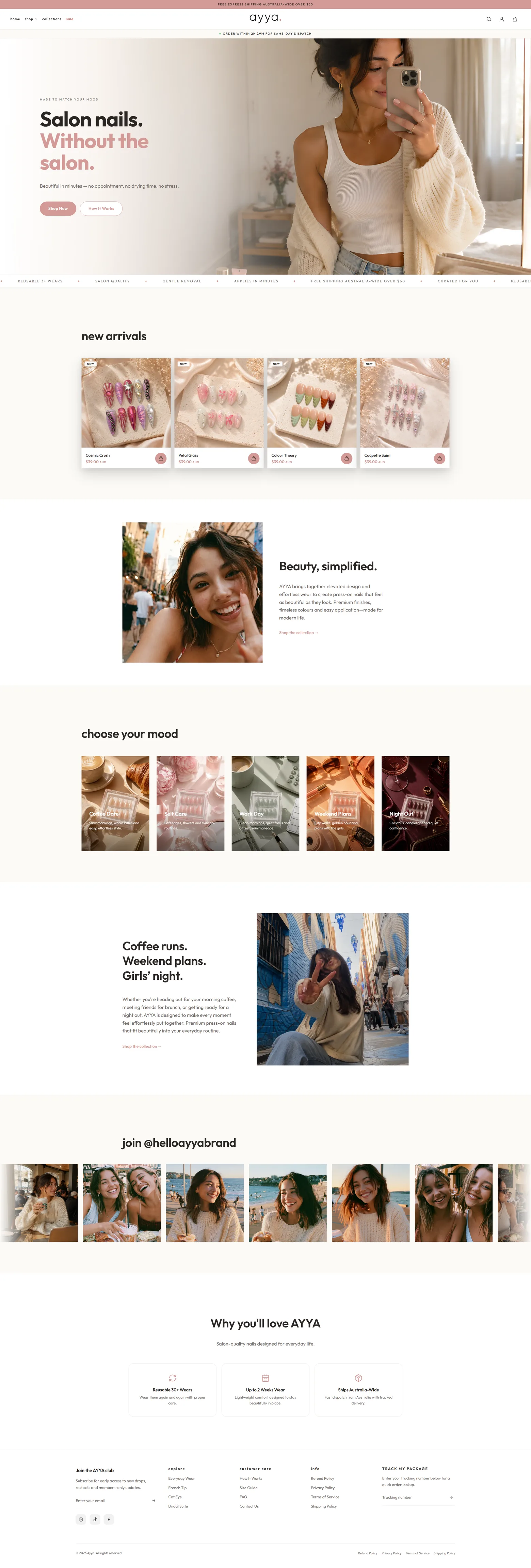 The helloayya.com homepage